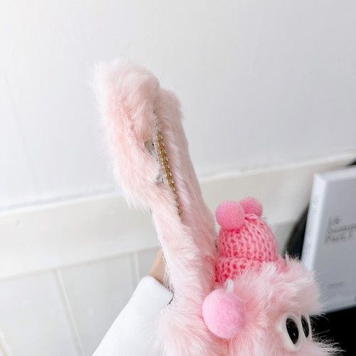 For Samsung Galaxy Z Fold3/Fold4 Girly Warm Plush Fluffy Fur Soft Phone Case - Photo 5 sur 14
