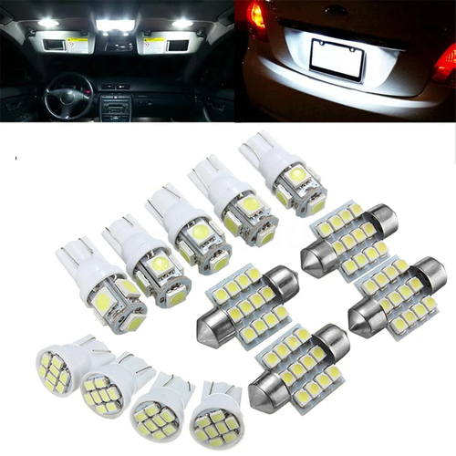 26Pcs Car Interior Parts LED Lights Kit For Dome License Plate Lamp Bulb White - Picture 4 of 13