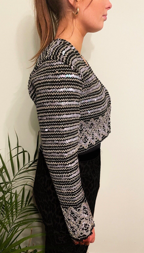 ARCHIVE THIERRY GILLIER ZADIG/ VOLTAIRE BLAZER JACKET MADE IN FRANCE SEQUIN - Picture 3 of 24