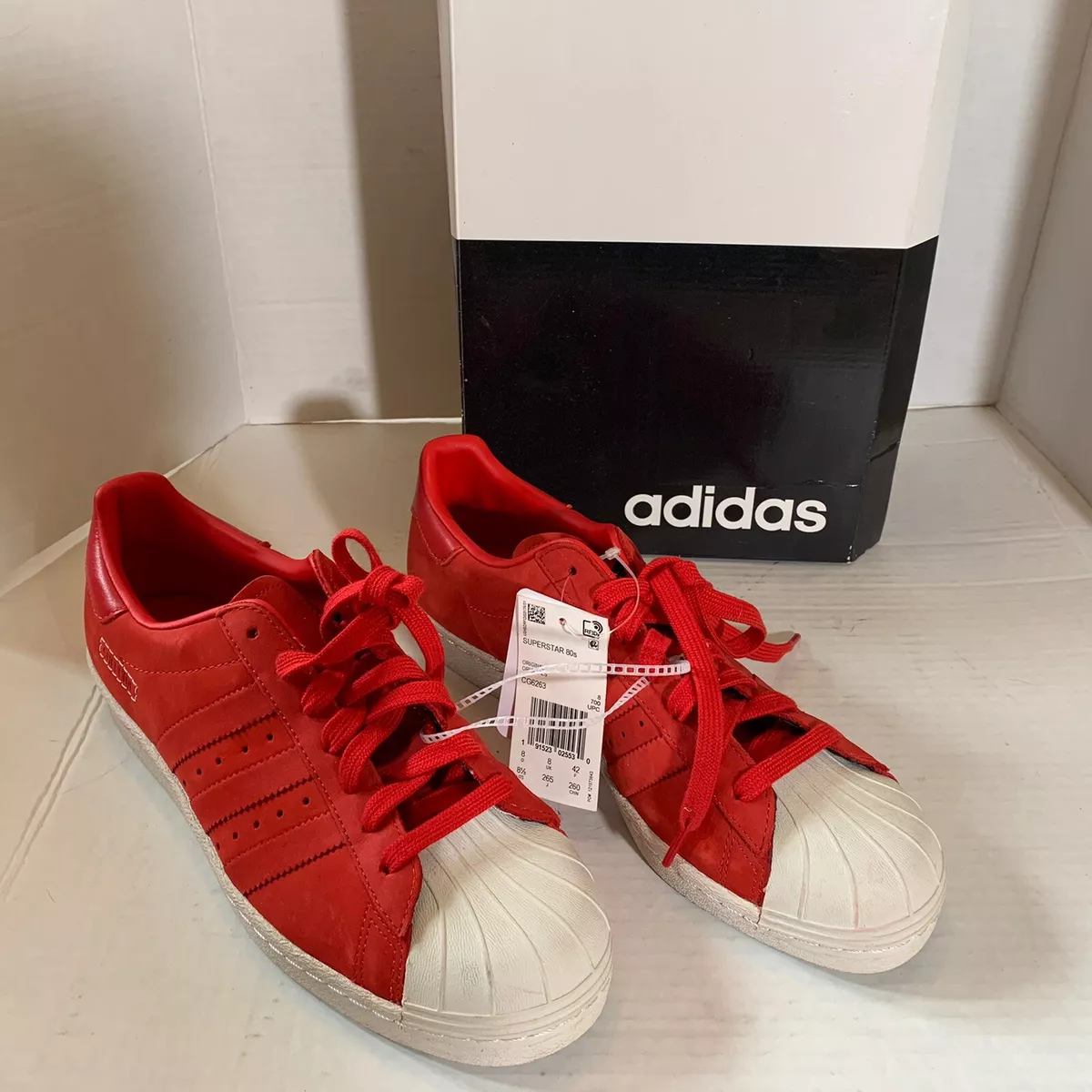 Mekanisk Kantine galning adidas superstar 80s Red Size 8.5 | eBay