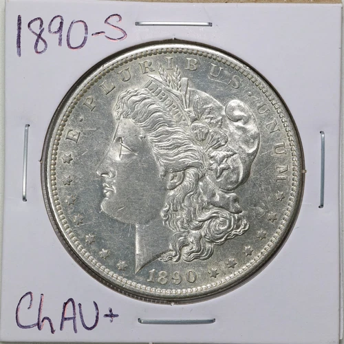 1890-S $1 Morgan Silver Dollar in Choice AU+ Condition #3217