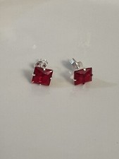 Sterling silver stud earrings, exclusive design and hand polished