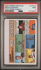 2022 Topps Heritage High Number 1973 Topps Comics Max Scherzer #73TC-27 PSA 9