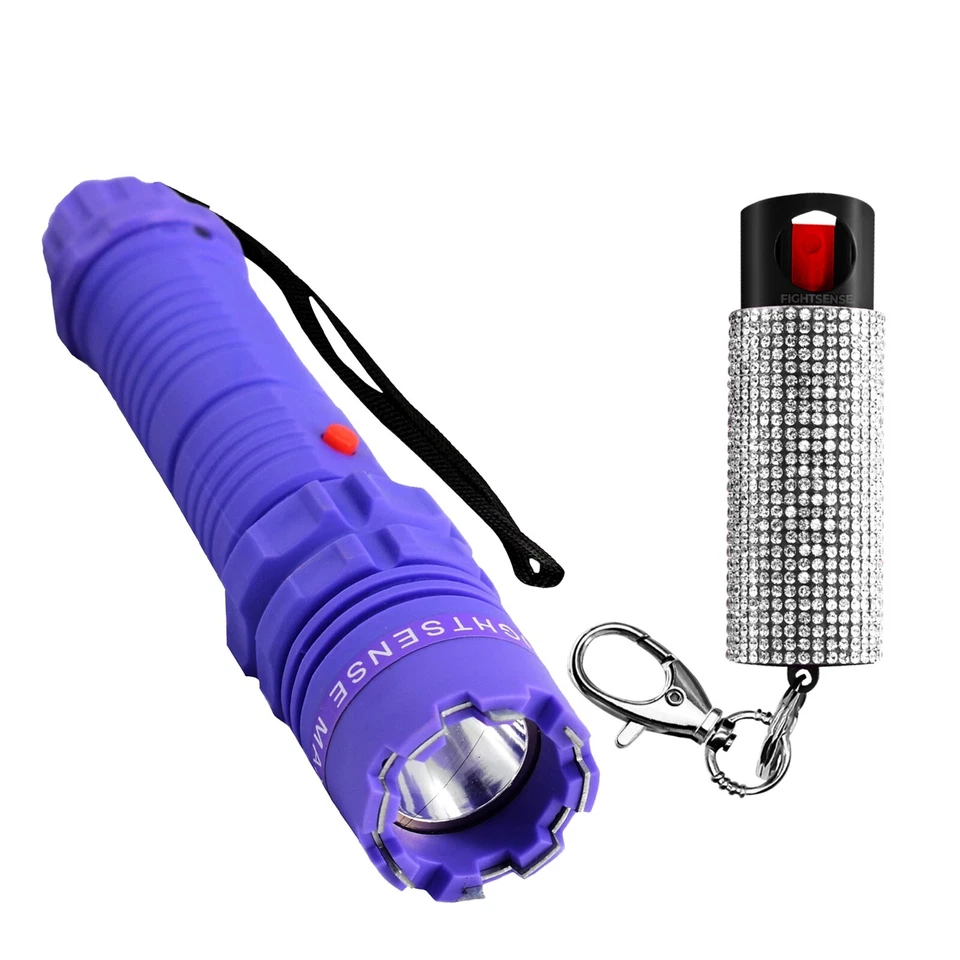 Pistola de aturdimiento linterna recargable + combo de spray de pimienta para defensa personal Foto 4 de 4
