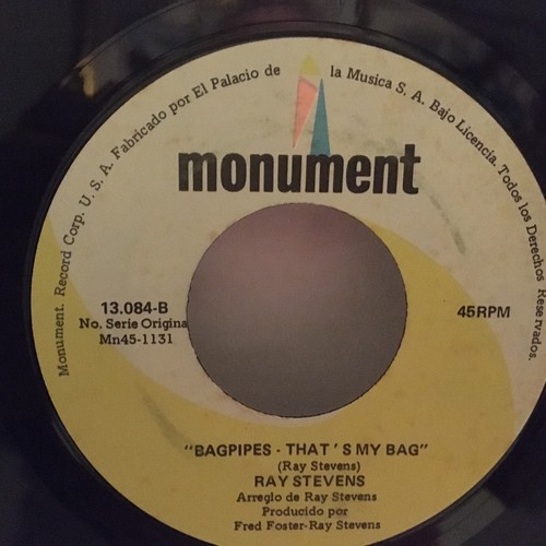 1969 RAY STEVENS Gitarzan +Bagpipes- Thats My Bag US 7" Monument45-1131 - Picture 4 of 4