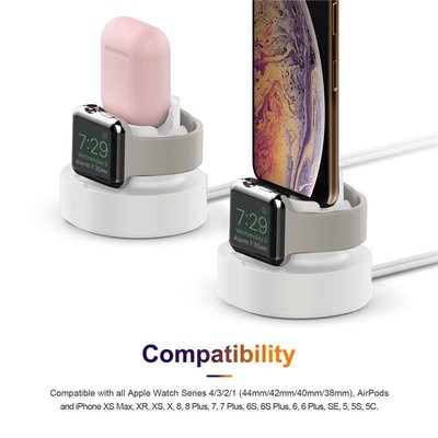 Soft Silicone Charging Stand Holder Dock For Iphone Iwatch Apple Watch Airpods Ebay