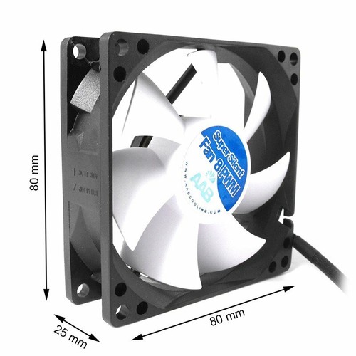 AABCOOLING SUPER SILENT FAN 8 PWM LEISE und Effizient 80mm GEHÄUSE LÜFTER 56m3/h - Bild 3 von 12