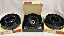 Lot of 3 Vintage KODAK CAROUSEL 80 SLIDE TRAYS - Original Box - Index Cards EXC