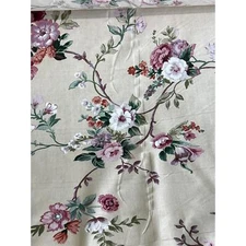 Vintage Altelier Originals Fabric Plum Coral Floral Vines Upholstery By The Yard