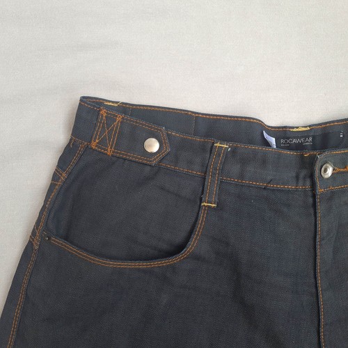 Pantalones Cortos Rocawear Para Hombre Vintage Denim Sueltos Talla 42 Hip Hop Y2K Bordados - Imagen 4 de 16
