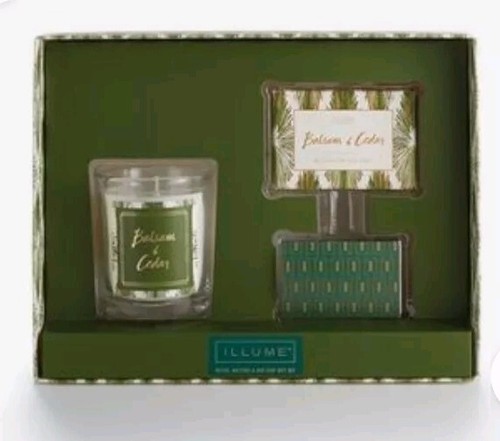 Illume - Balsam & Cedar Holiday Gift Set NIB - Picture 3 of 3