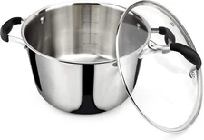 18/10 Triple Stainless Steel Dutch Oven with Lid, with Glass Lid (5 qt.)