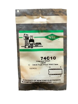 NTE74C10 IC CMOS Triple 3-Input NAND Gate DIP14 Replaces ECG74C10 | eBay