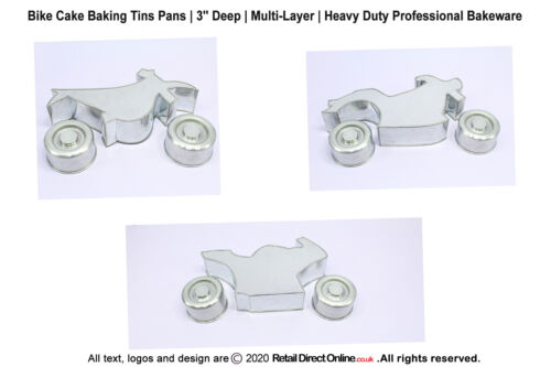 Bikes Sports Dirt Harley Shape Novelty Cake Baking Tins Pans Bakeware Pro