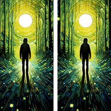 FADEPROOF Cornhole Board Wraps Laminated / Neon Woods