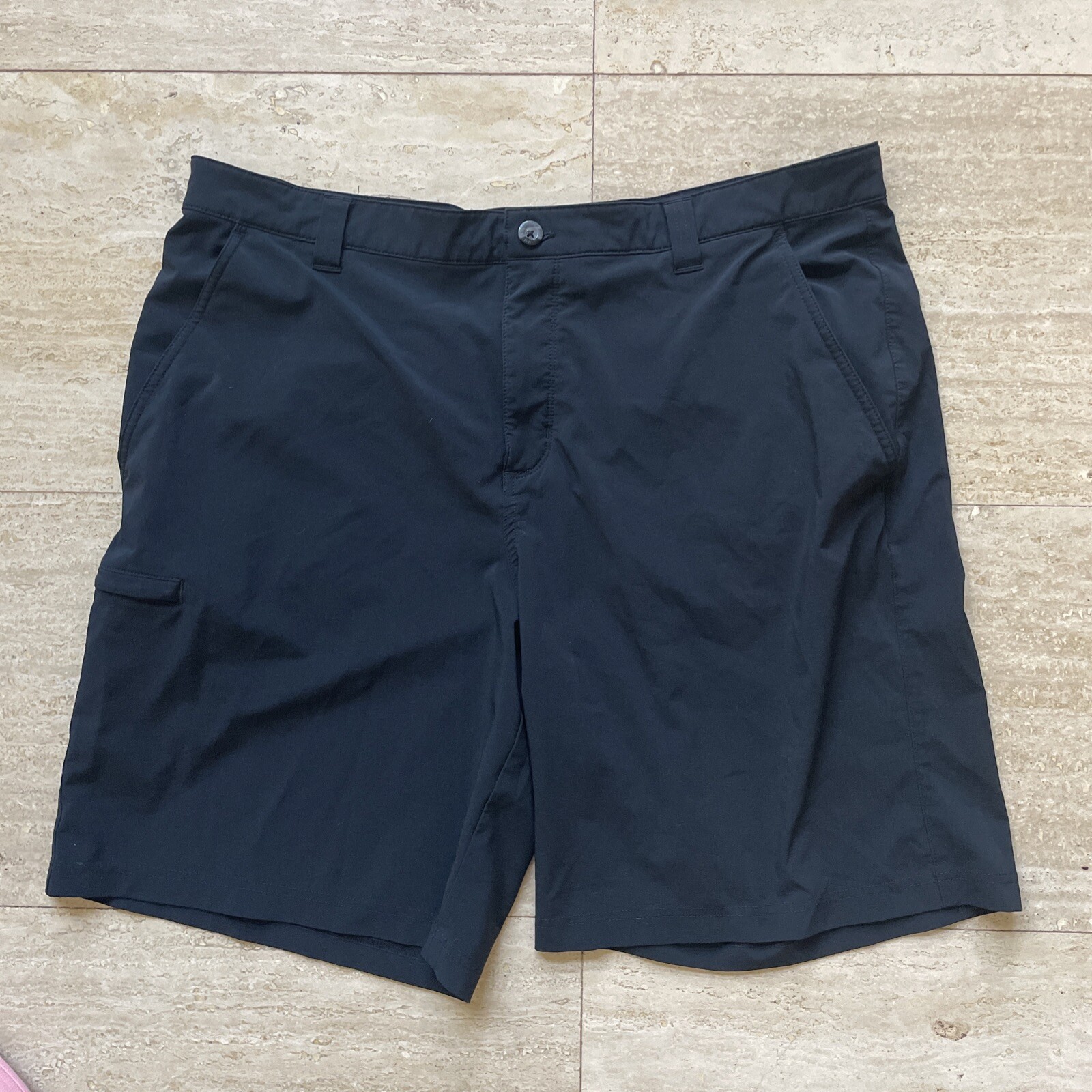 Columbia Shorts Mens 40 Black PFG Omni Shield Hybrid Fishing Boating Golfing 10”