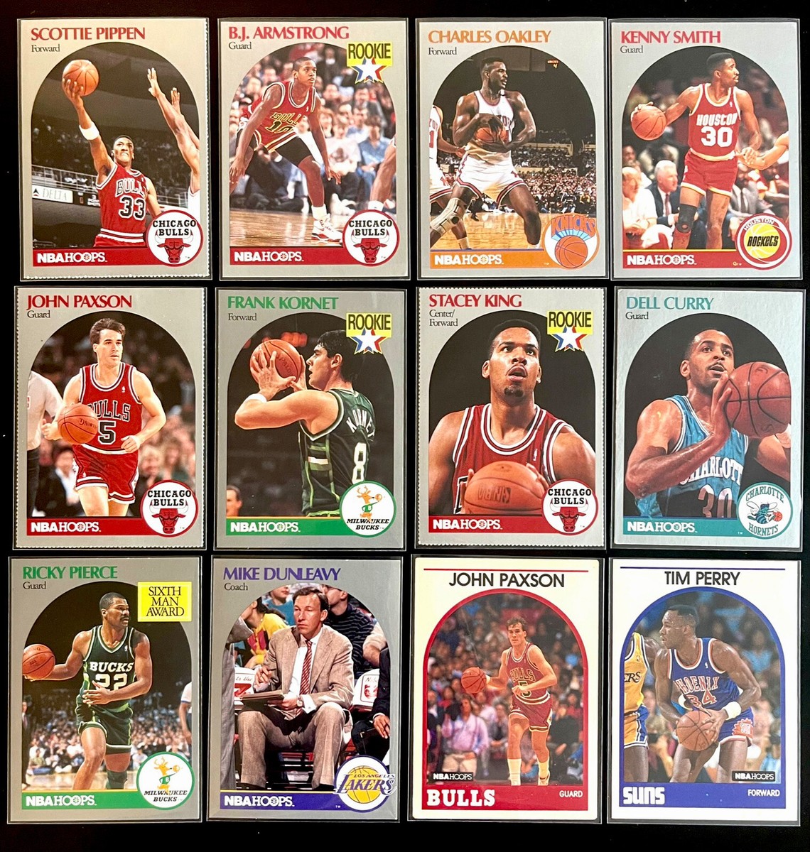 1990 NBA Hoops Basketball Card Lot Of 24 Hof Legends, Rookie Cards