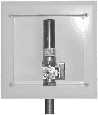LSP OB-509-LL White Metal Ice Maker Box With Water Hammer Arrester MIP  Valves