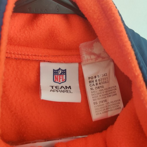 NFL Apparel Denver Broncos Full Zip Fleece Jacket Embroidered Youth XL 14/16 - Picture 3 of 7
