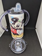 12oz Hard Top Sippy Mickey Mouse Design w/Transitional Lid as they GROW