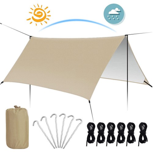 Camping Tarps for Tents AU Portable Waterproof Hammock Rain Fly Shelter Sunshade - Picture 2 of 21