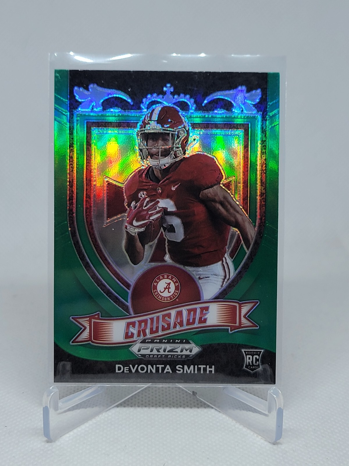 2021 Prizm Draft Picks DeVonta Smith Crusade Green Prizm RC #165 C5E