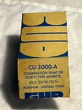 VINTAGE BUD RADIO CU-3000-A COMBINATION SNAP OR SCREW TYPE ALUMINUM MINIBOX  NOS