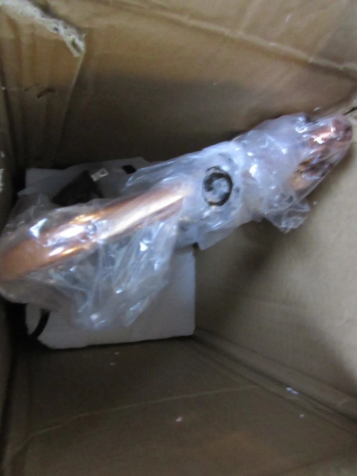 Simple Designs 19 in. Bronson Antique Style Rose Gold Iron Lantern Desk Lamp - Image 4 of 4