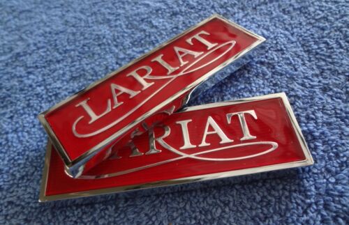 NOS NEW OEM Ford 4 Inch Long F-Series Bronco Red XLT LARIAT Cab Emblem Ornament - Picture 4 of 10