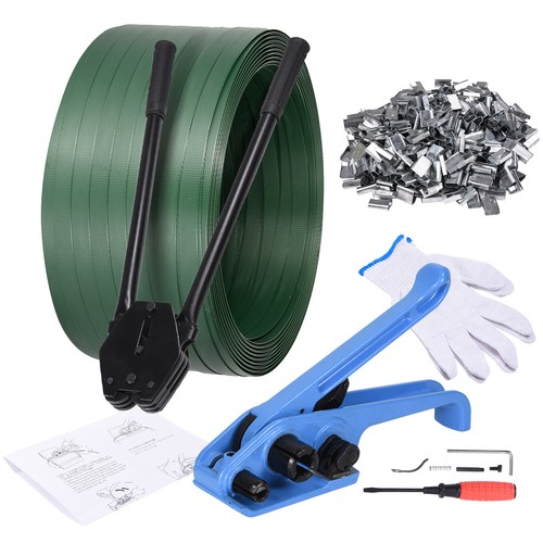 Hand-held Plastic Strapping Banding Machine Packing Pliers + 2000 Ft PET Strap
