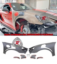 Fits 13-16 Porsche 981 Boxster Cayman GT2 RS-Style Front Fenders (Metal) w/ Vent