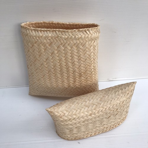 Vintage Thai Handicraft Kratip Sticky Rice Medium Bamboo Serving Basket Size 6" - Picture 56 of 60