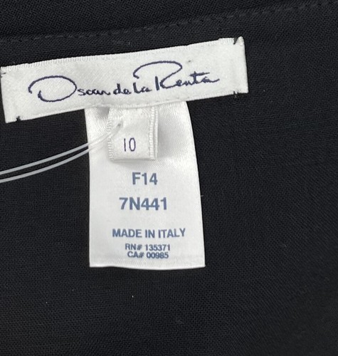 Oscar De La Renta F14 Black Ruffle Faux-Wrap Mini Skirt sz 10 - Picture 4 of 4