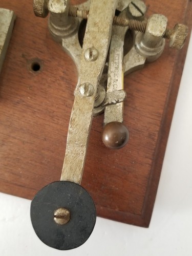 Antique Victorian Partrick & Carter Telegraph Key & Sounder PARTS OR REPAIR - Zdjęcie 14 z 23
