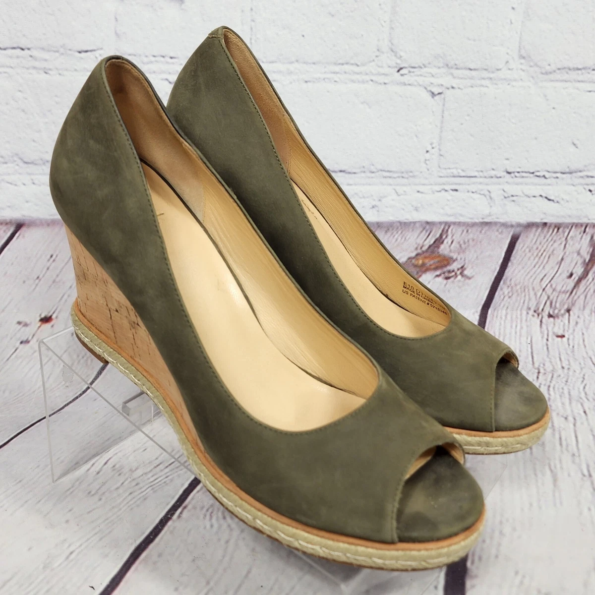 Cole haan peep toe wedge sale