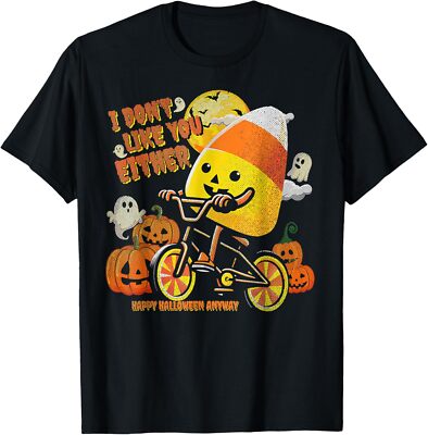 Halloween Costume Candy Corn I Don't Like You Either Unisex T-Shirt