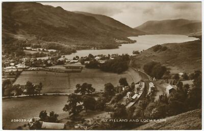 ST FILLANS AND LOCH EARN, RAILWAY STATION - Perthshire RP Postcard