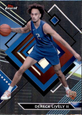 279 Dereck Lively II Dallas Mavericks Base Topps Finest Basketball 2023/2024