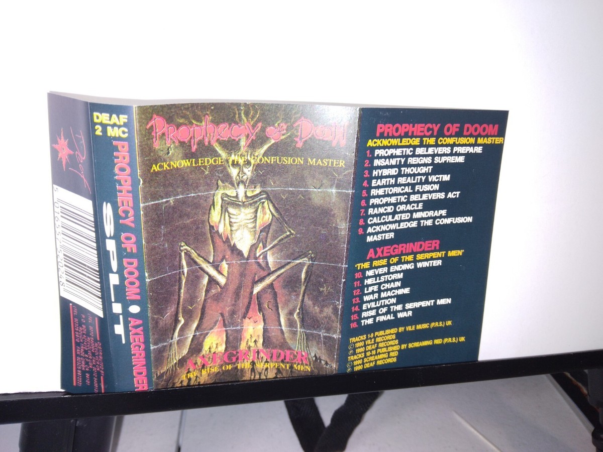 洋楽 Prophecy of doom/ axegrinder split cd Prophecy Of Doom / Axegrinder – Split – Cassette (Compilation