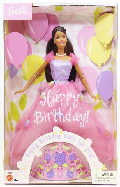 2003 Mattel African American Happy Birthday Barbie Doll No B5833