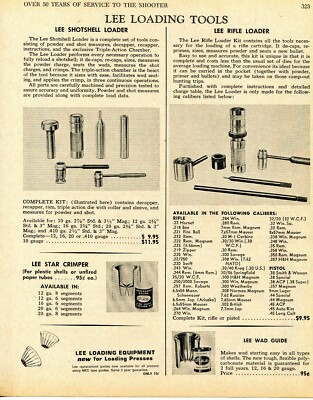1969 Print Ad of Lee Shotshell & Rifle Loader