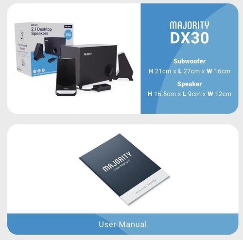 MAJORITY Bluetooth Active PC Speakers with Subwoofer | 80W, 2.1 Stereo Sound - Picture 6 of 7