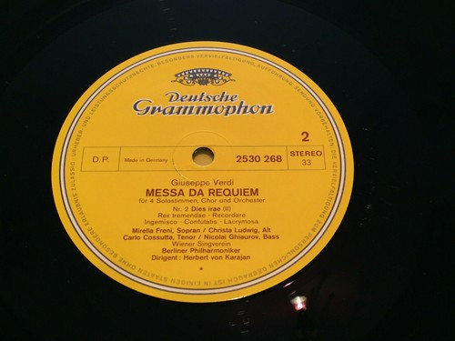 Verdi Requiem MIRELLA FRENI CHRISTA LUDWIG KARAJAN DGG 2 LP BOX 2707065 MINT - Picture 3 of 4