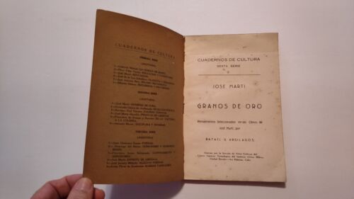 1943 Jose Marti Granos de Oro Pensamientos de Marti Cuba Phrases & Thoughts - Imagen 2 de 16