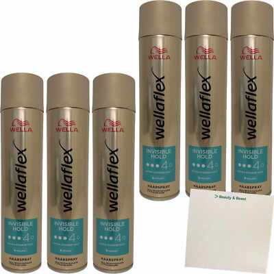 Wellaflex Haarspray Invisible Hold Extra Stark 6x250ml Flasche usy Block