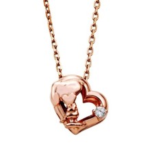 PEANUTS Snoopy Heart silver necklace PNT-N001PG Japan limited New
