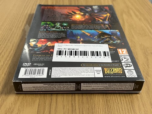 Blizzard World of Warcraft Cataclysm DVD-ROM - New Sealed -👾Retro Gift Idea👾 - Photo 17/24
