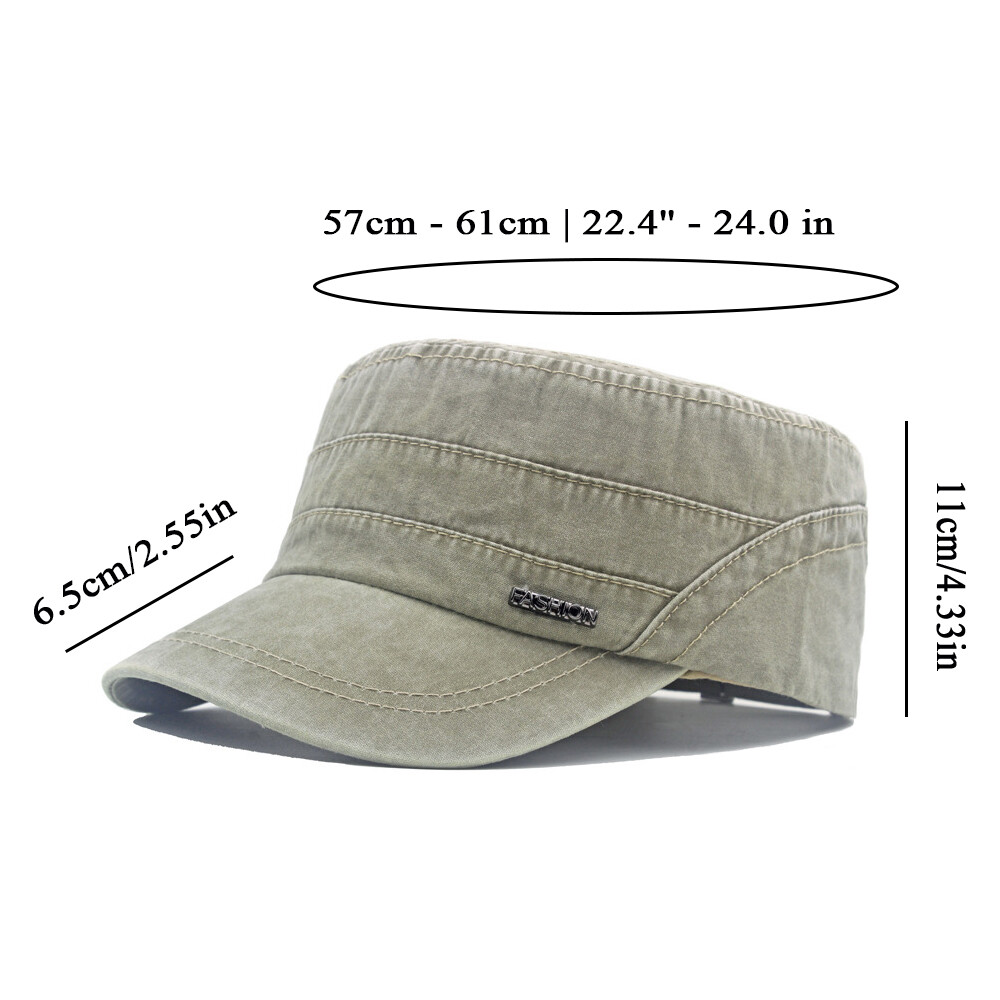 APL Cappellino Solido Militare Cappelli Piatti Cilindro Tappi Lavati Classico 18