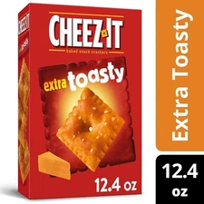 Cheez-It Extra Toasty Cheese Crackers, 12.4 oz Baked Snack Cracker 100% Cheese