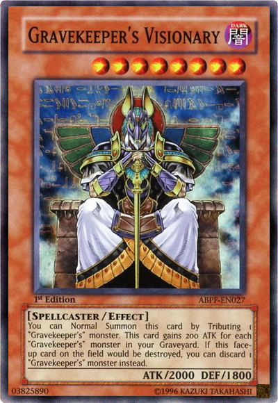 Gravekeeper's Visionary SUPER HOLO Rare Card # ABPF-EN027 1st Mint YUGIOH Gravekeeper's Visionary SUPER HOLO Rare Card # ABPF-EN027 1st Mint YUGIOH